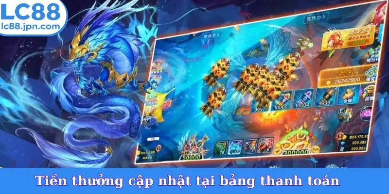 Tiền thưởng cập nhật tại bảng thanh toán
